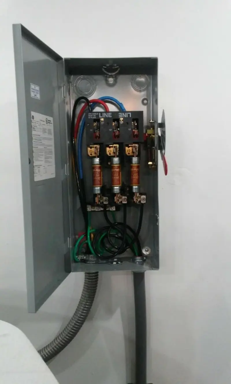 Three-phase disconnect switch installed for Electrical Wiring & Rewiring in Pasadena
